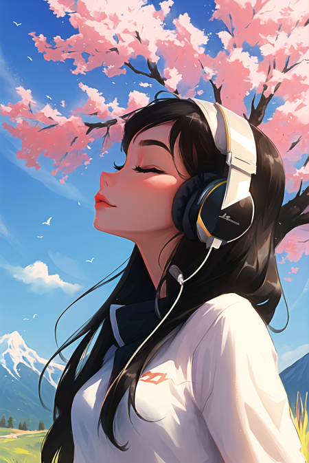 3978530428-691460967-sam yang,_1girl, black hair, breasts, closed eyes, closed mouth, day, grass, headphones, lips, long hair, mountain, outdoors, pr.png